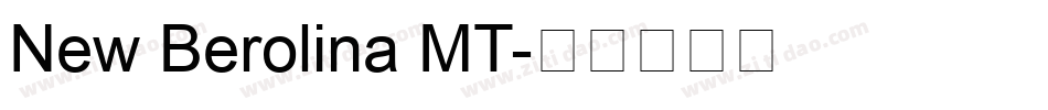 New Berolina MT字体转换